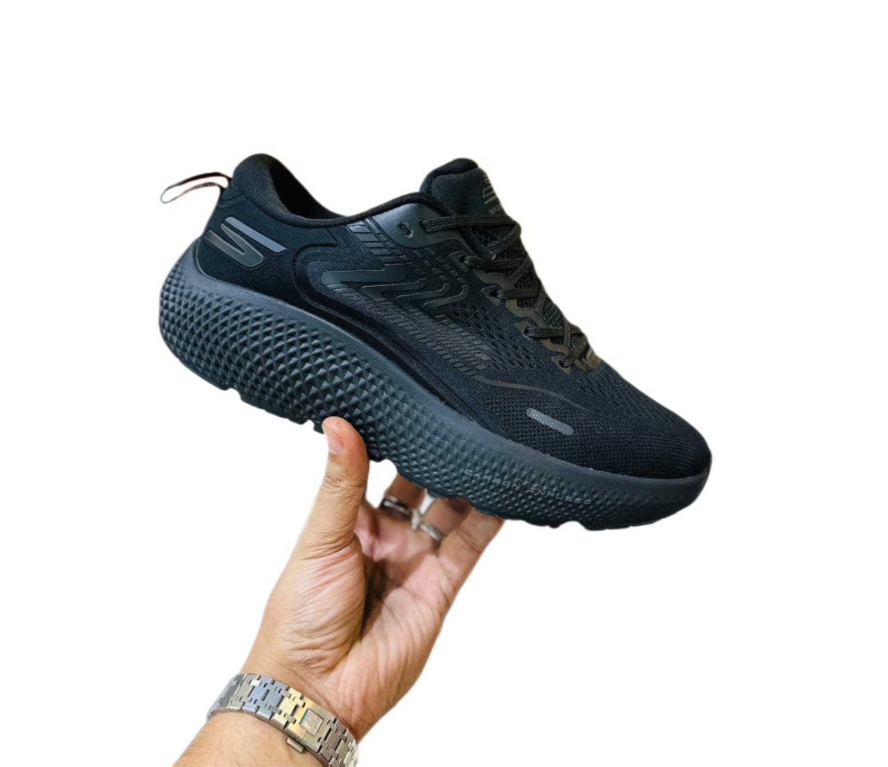 Skechers Go Run Max Road 6 Black Running Shoes