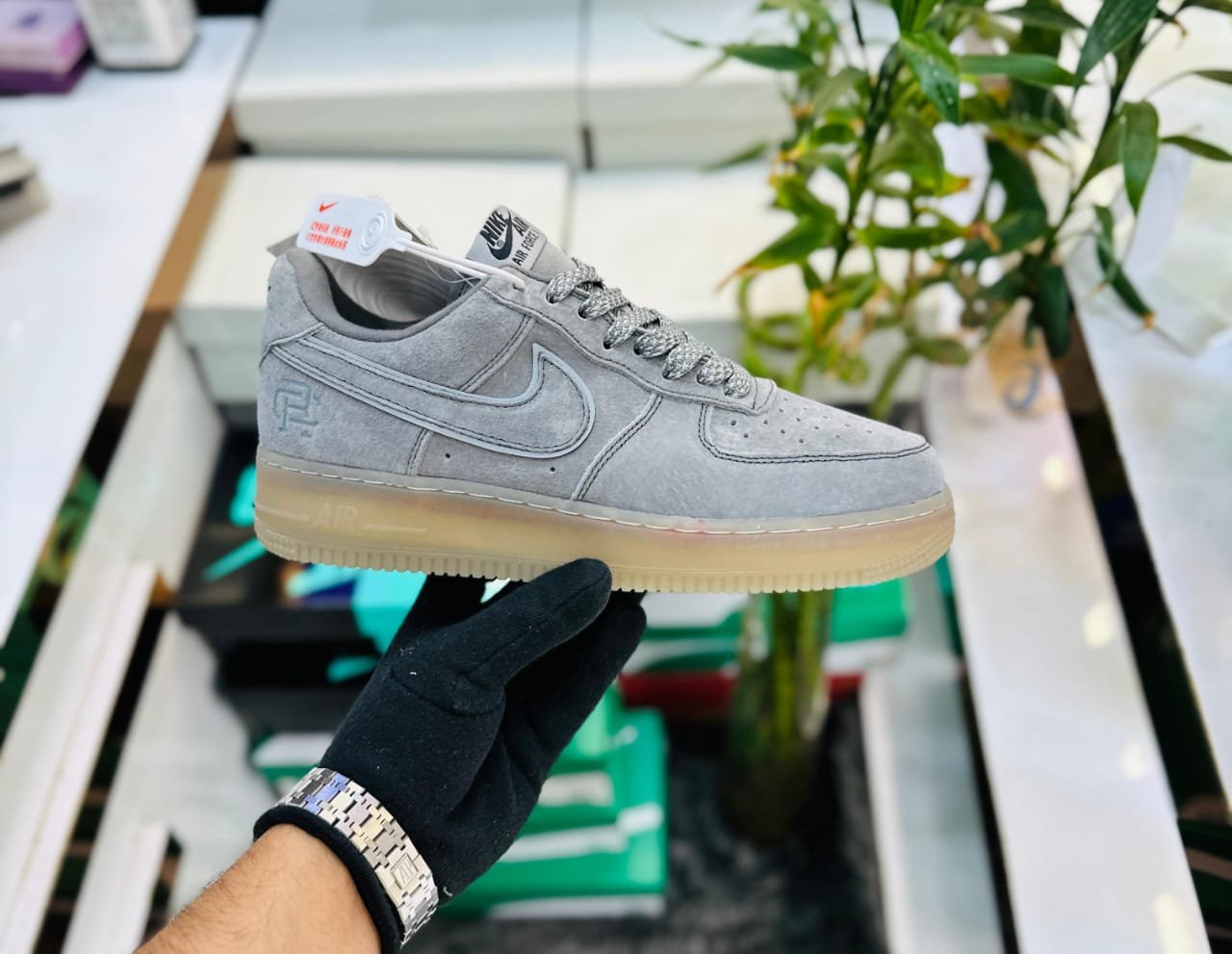 Nike Air Force 1 Reigning Champ Grey - Image 2