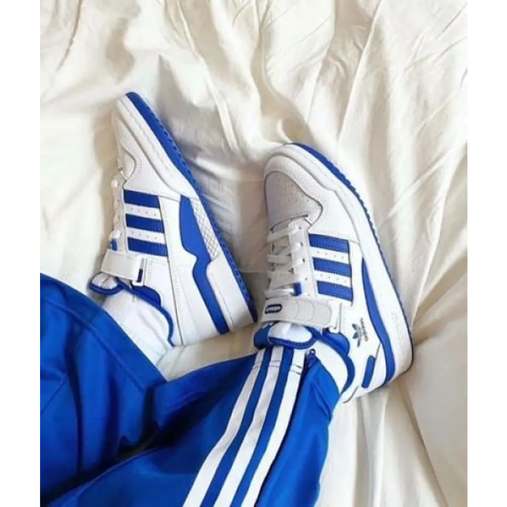 Adidas 84 Low White Blue Men Shoes (FT704)