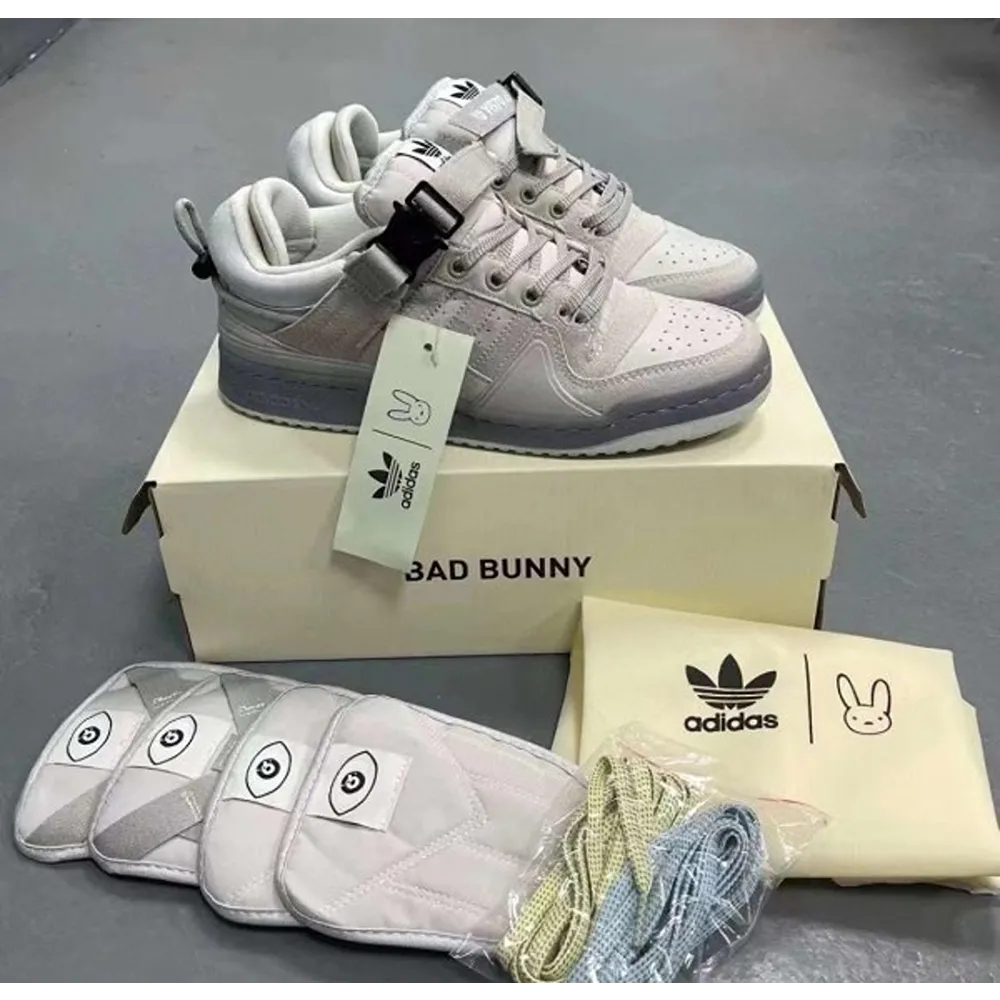 Adidas Bad Bunny Forum Grey Men Shoes (FT742)