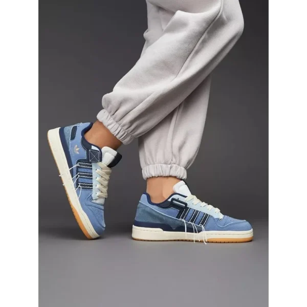 Adidas Forum 84 Low Blue-Denim Gum Men Shoes (FT340)