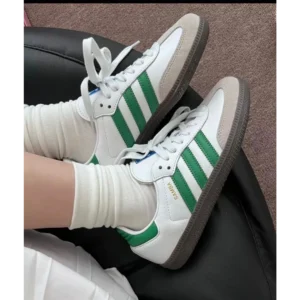 Adidas Samba White Green Shoes For Men (BOT505)
