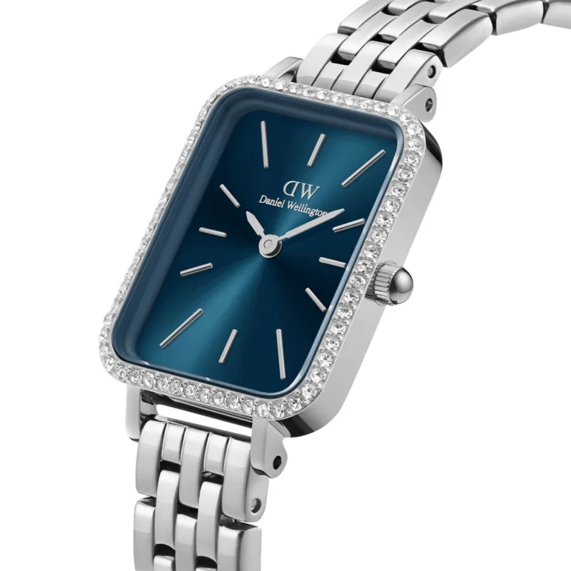 DANIEL WELLINGTON QUADRO LUMINE BEZEL BLUE DIAL