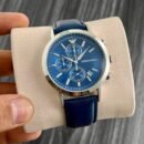 Emporio Armani Blue Leather