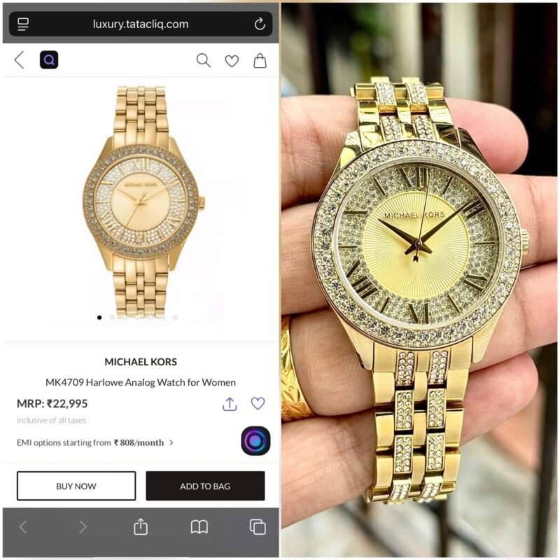 MICHAEL KORS MK4709 DAZZLING CRYSTAL QUARTZ MOVEMENT