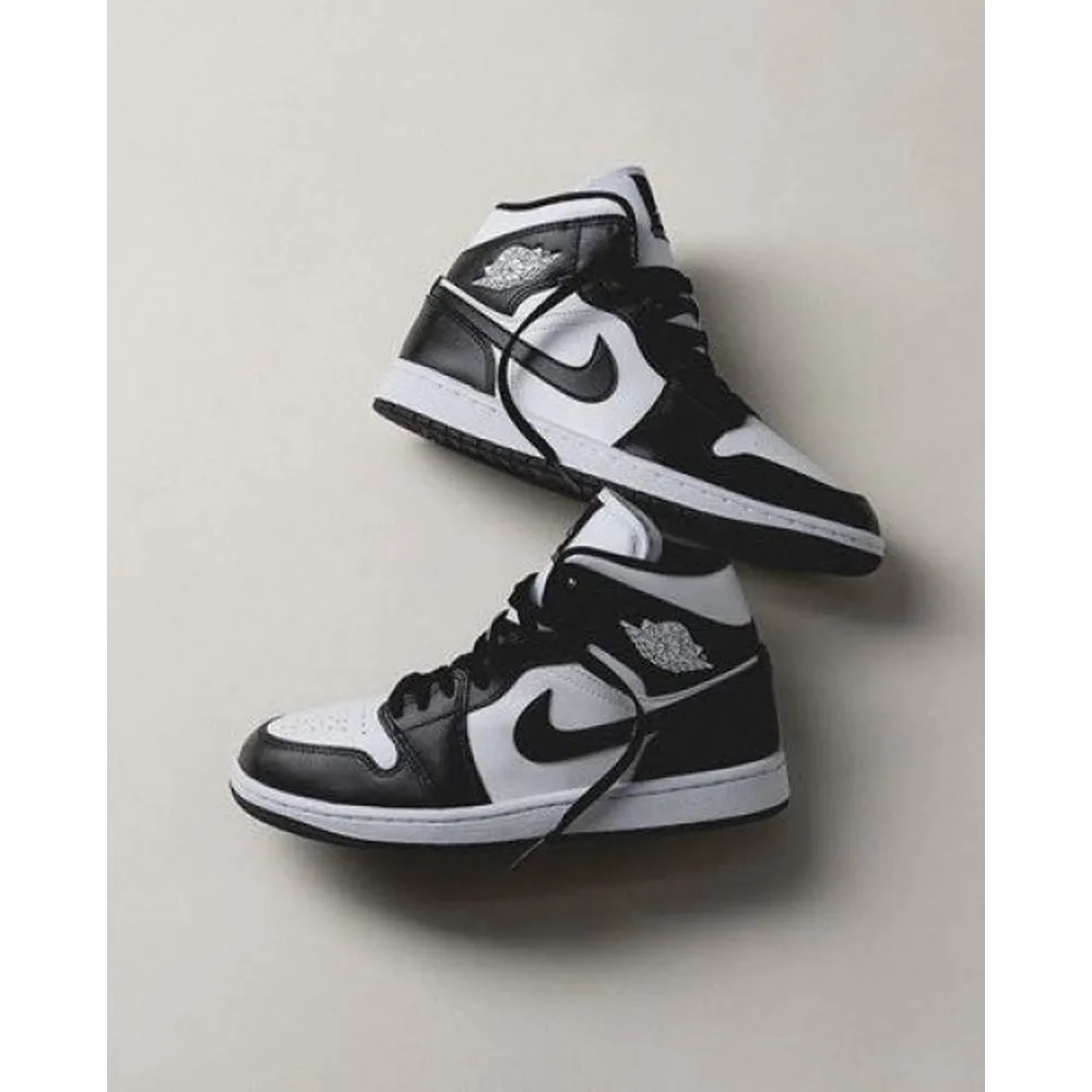 Nike Air Jordan 1 High Black White Shoes For Men (BSF08)