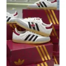 Premium Adidas Samba Cloud White Core Black Active Maroon Shoes For Men (BSF1019)