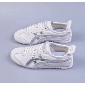 Premium Onitsuka Tiger Mexico 66 White Silver Shoes For Men (BSF1040)