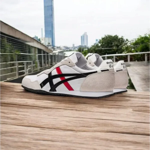 Premium Onitsuka Tiger Serrano White Black Shoes For Men (BSF1027)