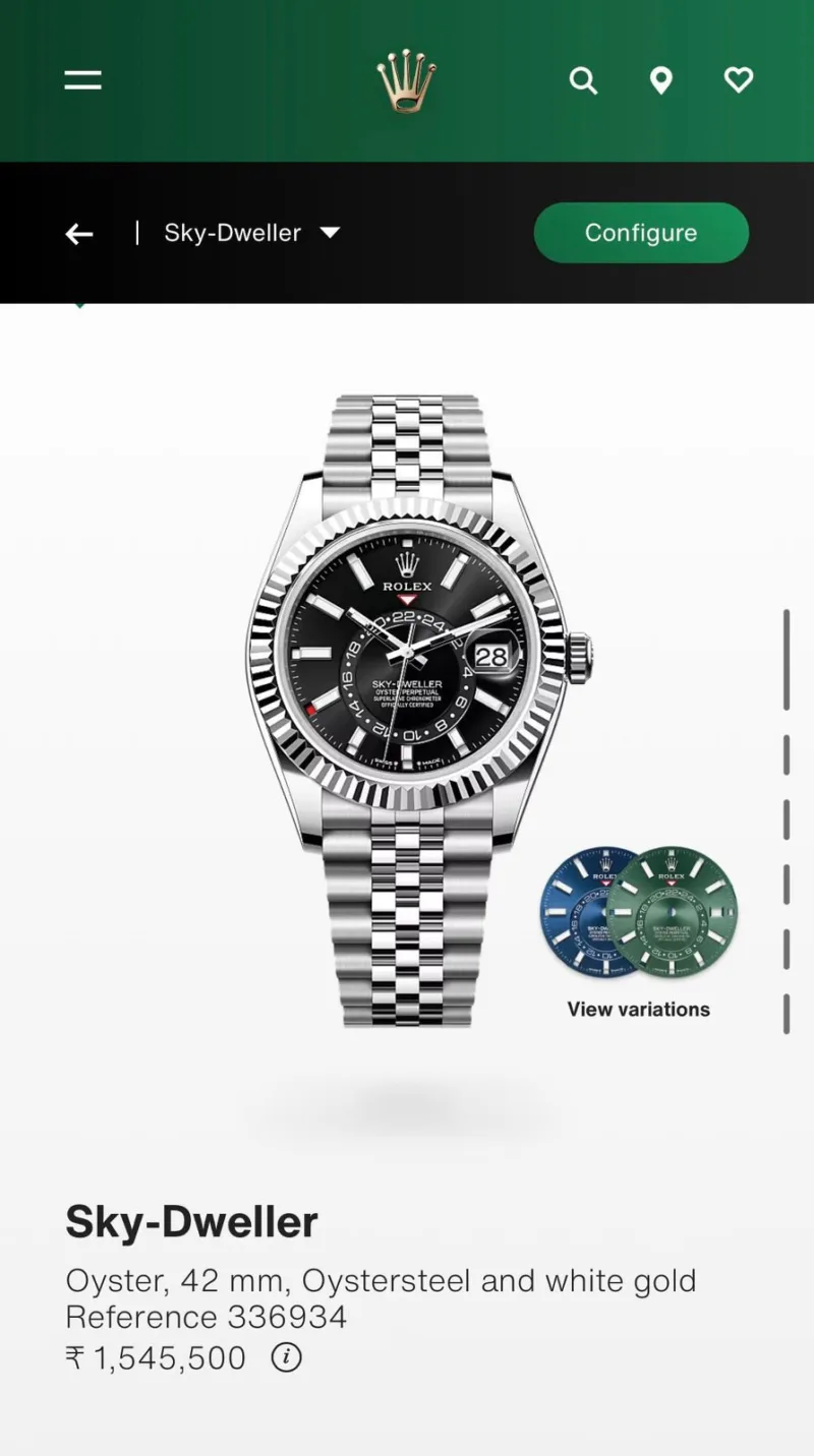 ROLEX CLASSIC SKY-DWELLER 7AAA PREMIUM BLACK DIAL