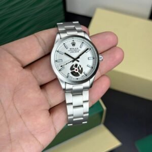 ROLEX LABELNOIR OPEN BACK AUTOMATIC WHITE DIAL