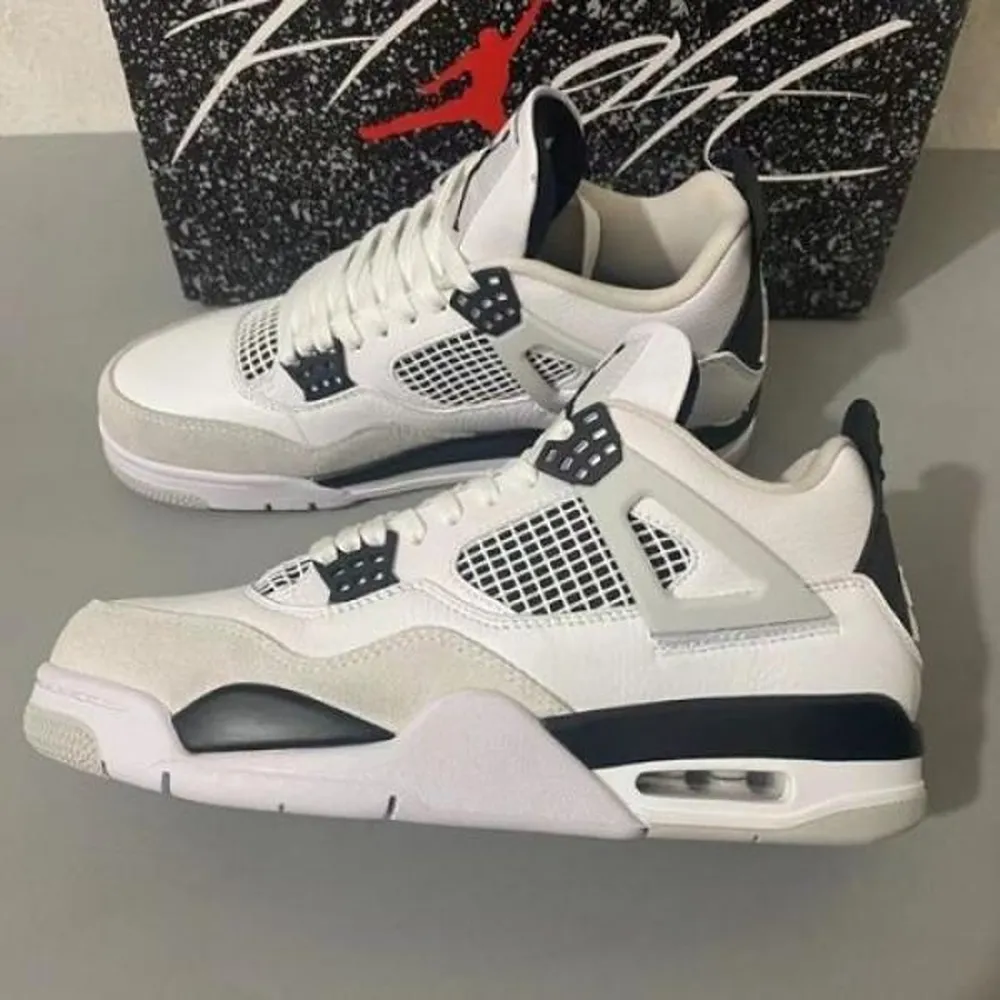 Air Jordan Retro 4 Military Black Shoes For Men (SUP2285) - Image 3