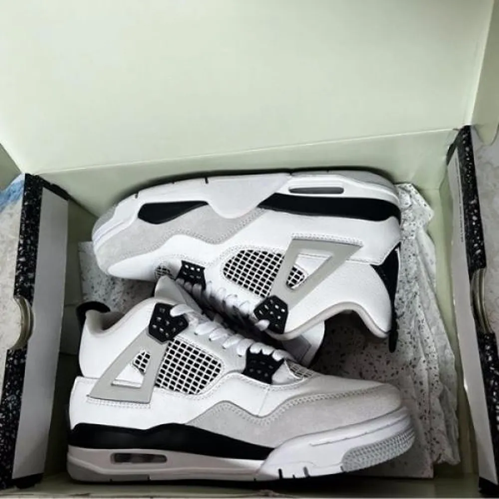 Air Jordan Retro 4 Military Black Shoes For Men (SUP2285) - Image 2