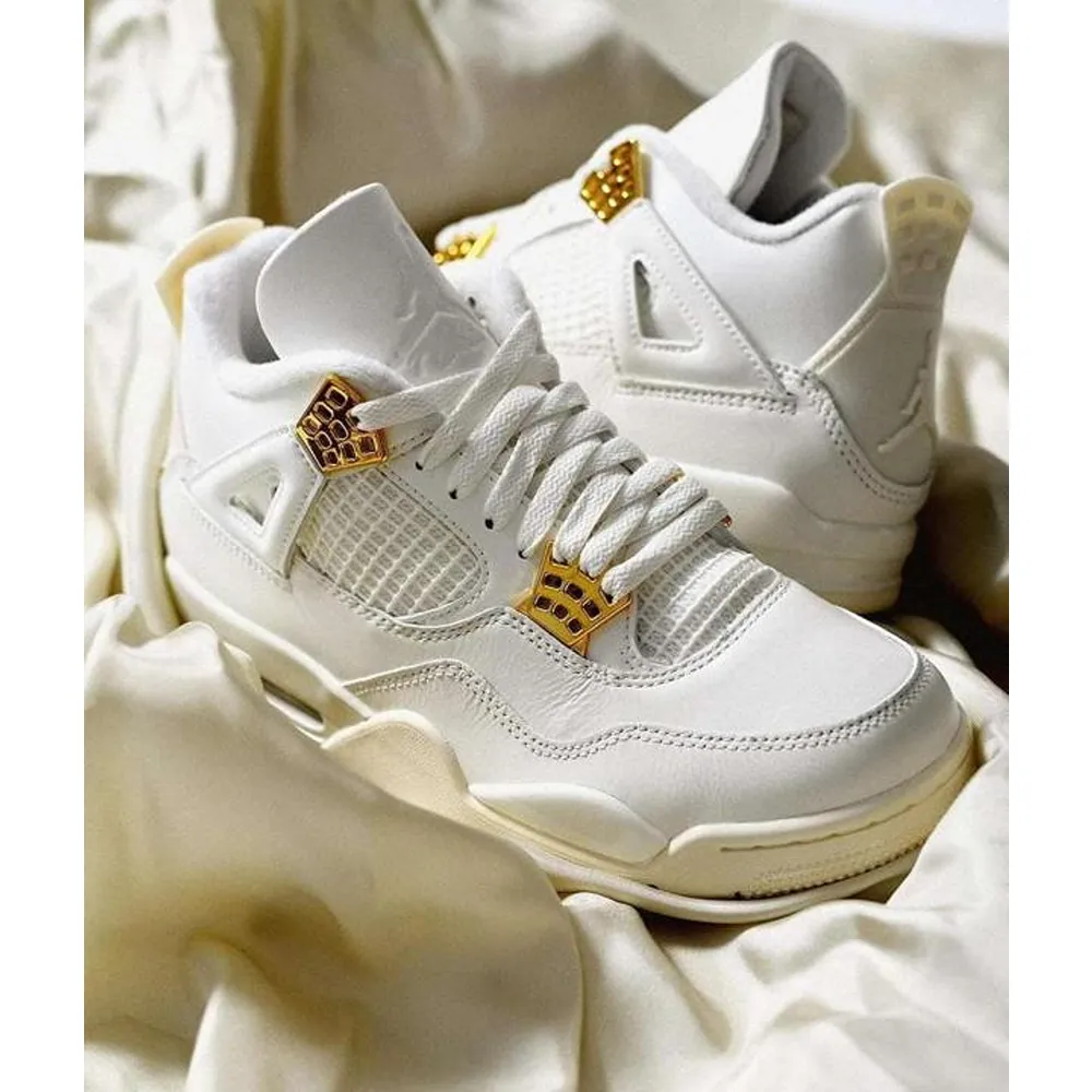 Air Jordan 4 Metallic Gold Shoes For Men (FT75)