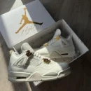 Air Jordan 4 Metallic Gold Shoes For Men (FT75)