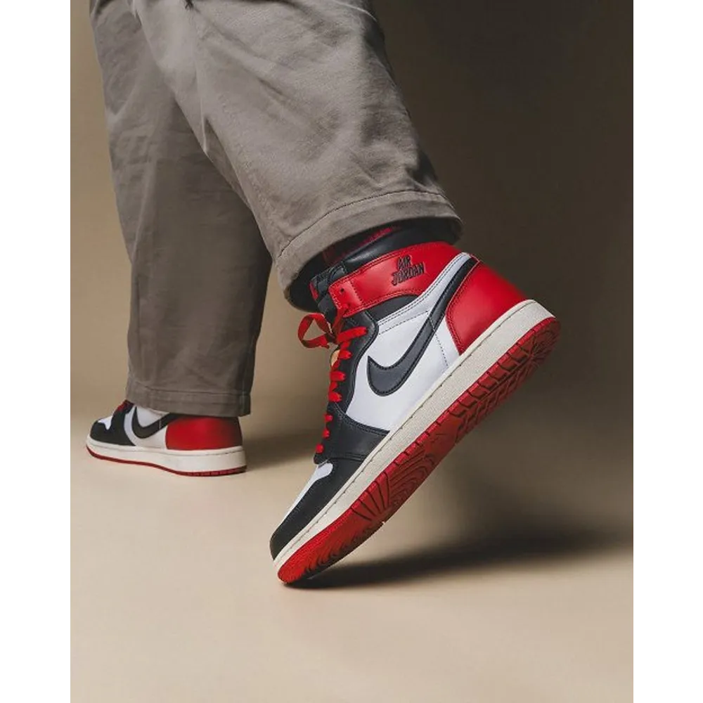Nike Air Jordan 1 High Black Toe Reimagined Shoes For Men (BSF698) - Image 3