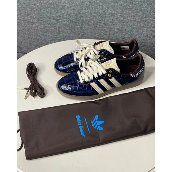 Adidas Samba X Wales Bonner Navy Shoes For Men (BOT1213) - Image 5