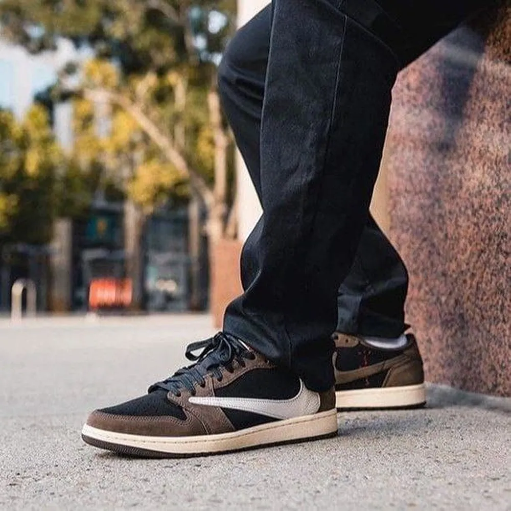 Travis Scott X Air Jordan 1 Low Shoes For Men (LAB892) - Image 5