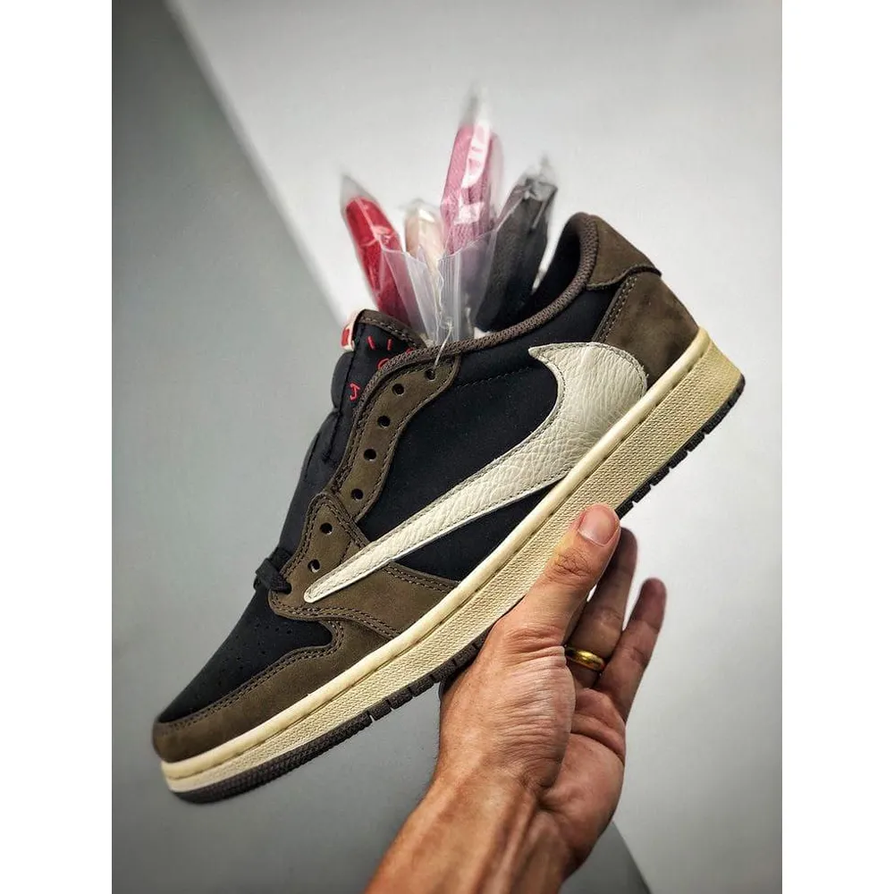 Travis Scott X Air Jordan 1 Low Shoes For Men (LAB892) - Image 3