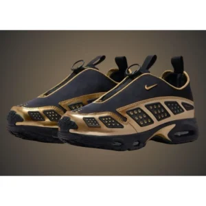 Stylish Nike Air Max Sndr Gold Black Shoes For Men (LAB1131)