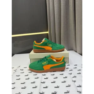 Premium Puma Palermo Green Yellow Shoes For Men (LAB2810)