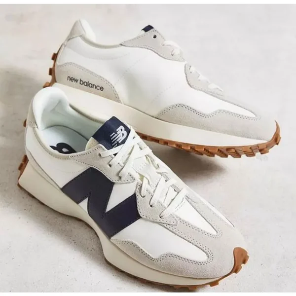 Premium New Balance 327 White Navy Shoes For Men (LAB1504) - Image 3