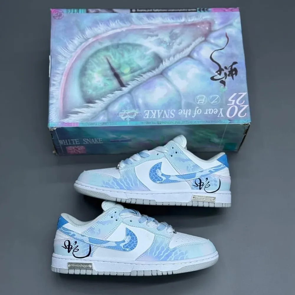 Premium Nike Sb Dunk Dragon White Blue Shoes For Men (BOT2229) - Image 2