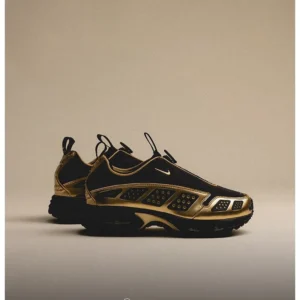 Premium Nike Air Max Sndr Gold Black Shoes For Men (LAB1602)