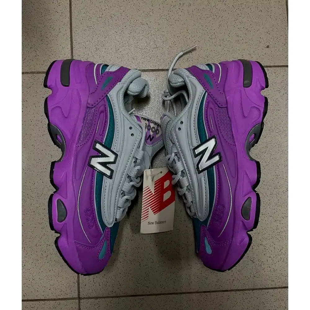JFG X New Balance 1000 Grey/Violet Shoes For Men (LAB1266) - Image 2