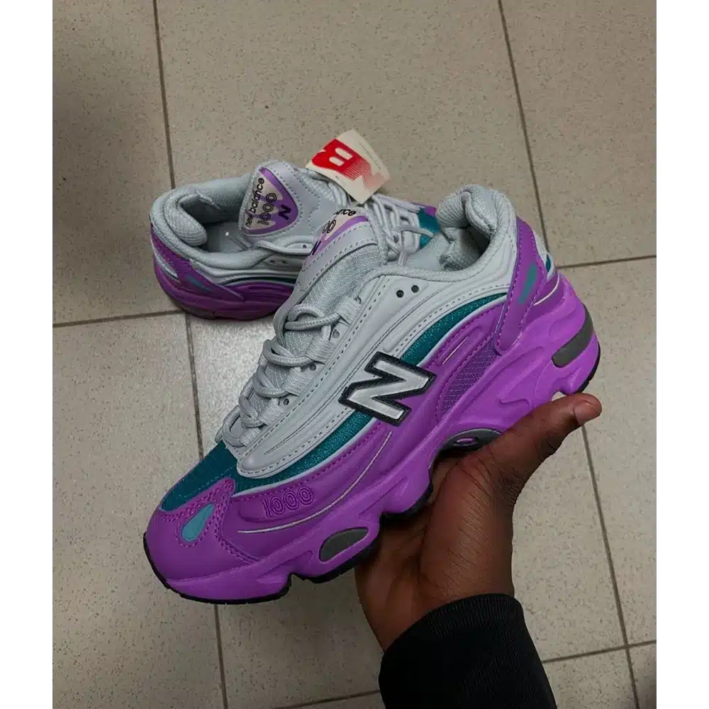 JFG X New Balance 1000 Grey/Violet Shoes For Men (LAB1266) - Image 3