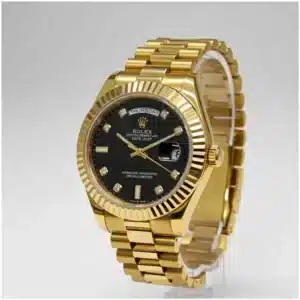 Trendy Rolex Oyster Perpetual Watch Gold Black For Men (BOT290)