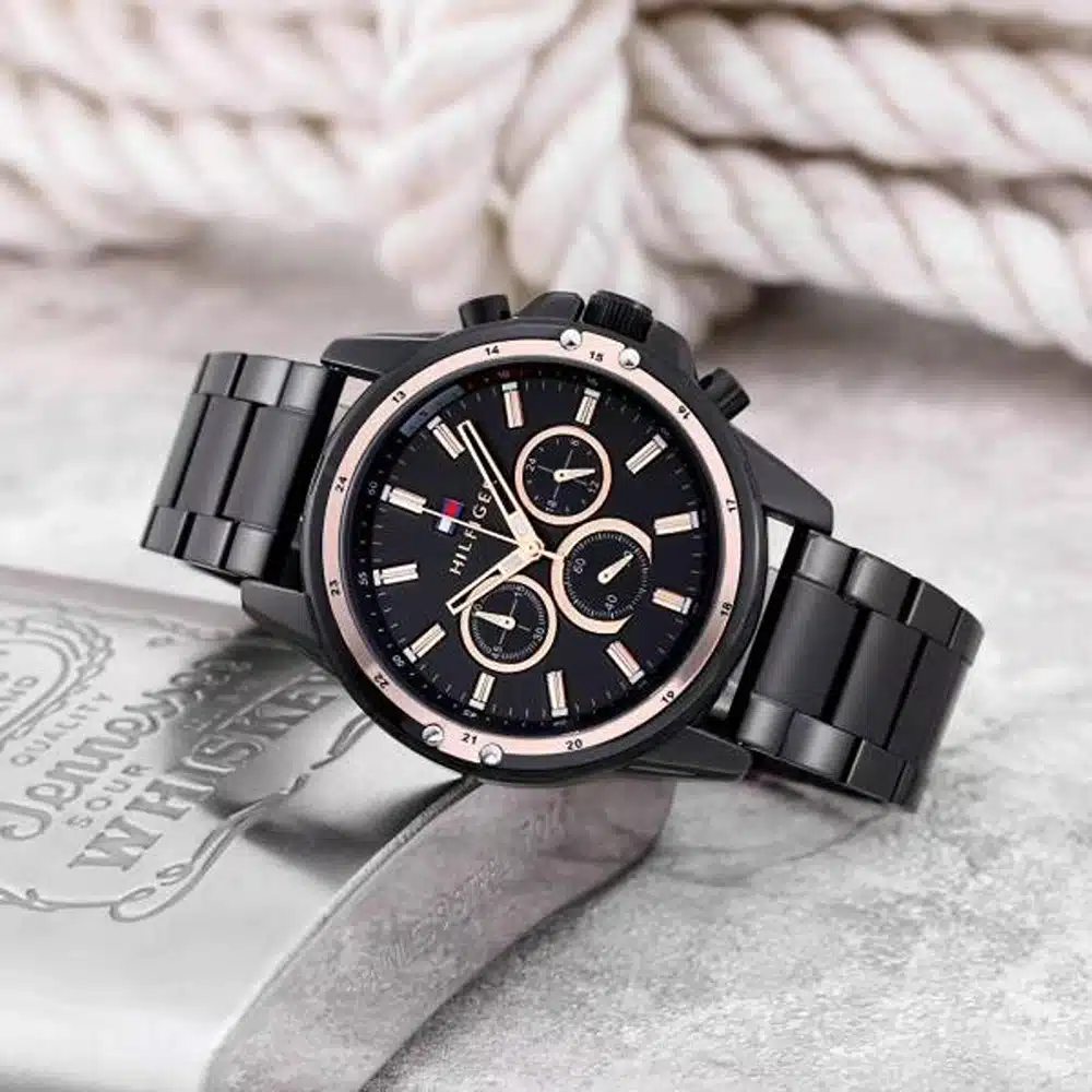 Tommy Hilfiger Watch Mason Black-Black For Men (SW1145)