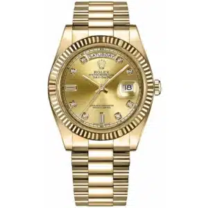 Trendy Rolex Automatic Watch Diamond Day Date For Men (BOT247)