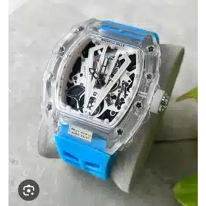 Richard Mile Watch Skeleton Para Hombre Edition Sky Blue For Men (KS549)