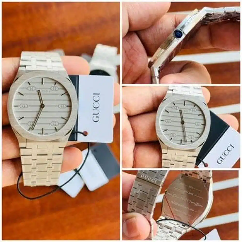 Gucci Watch 25H Series Ocean Grey Quartz For Men (SHZ1222)